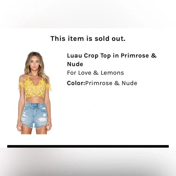 NEW For love and Lemons lace mesh top SOLD OUT - Picture 7 of 7